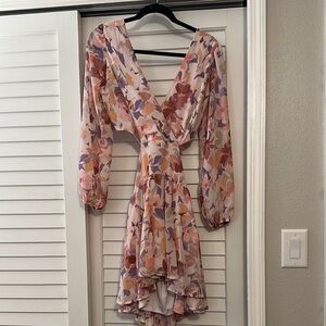 Floral V-Neck Women's Dress